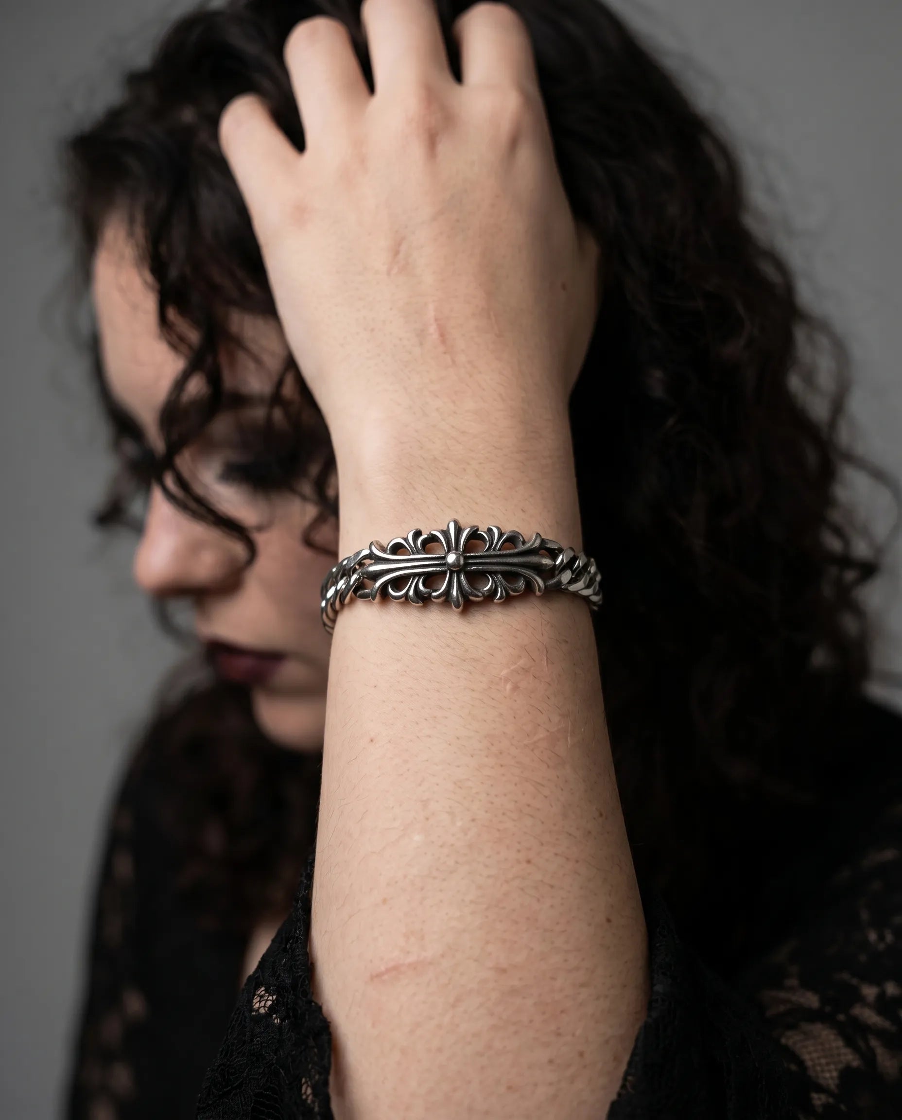 IRON CROSS CHAIN BRACELET