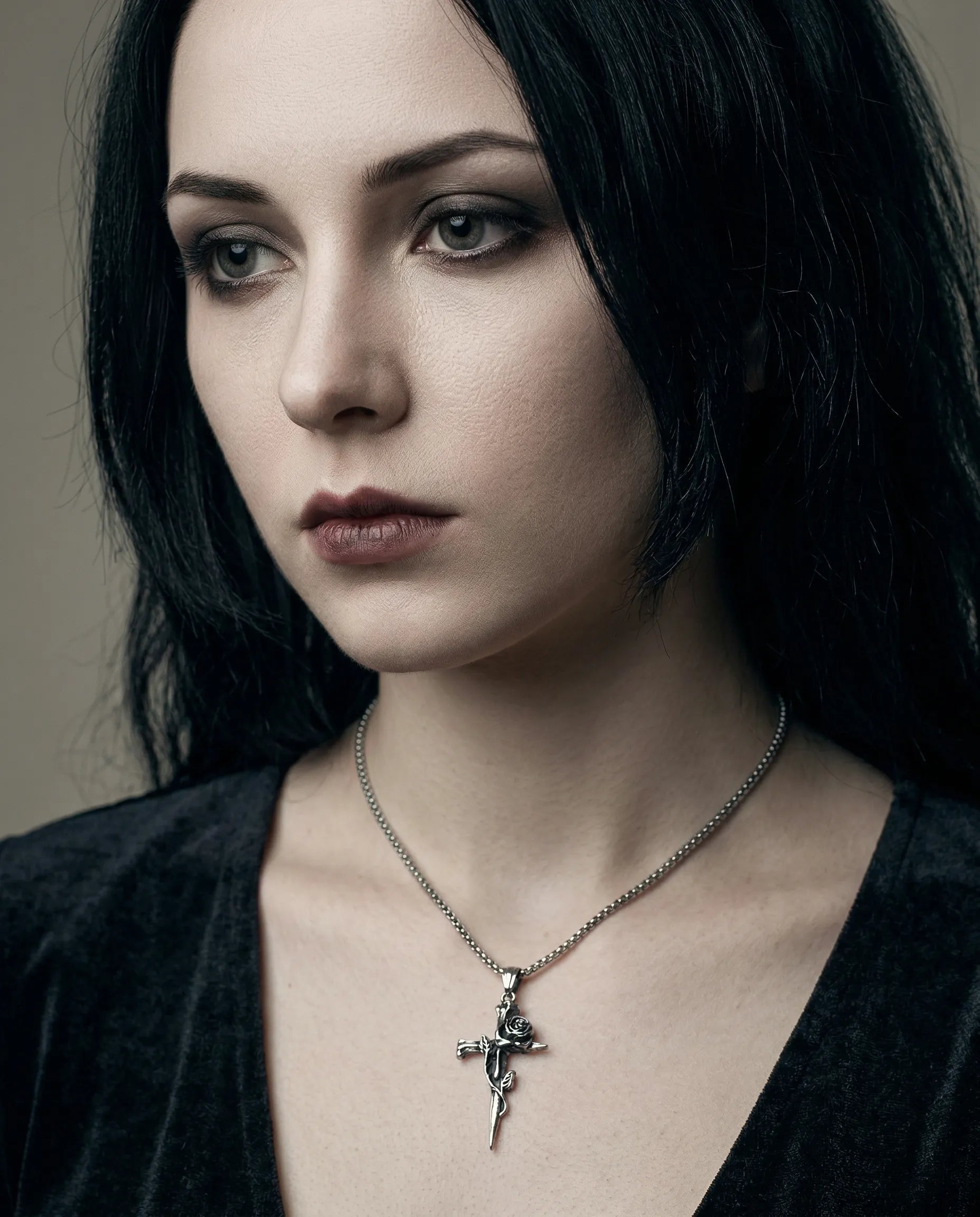 THORN CROSS NECKLACE