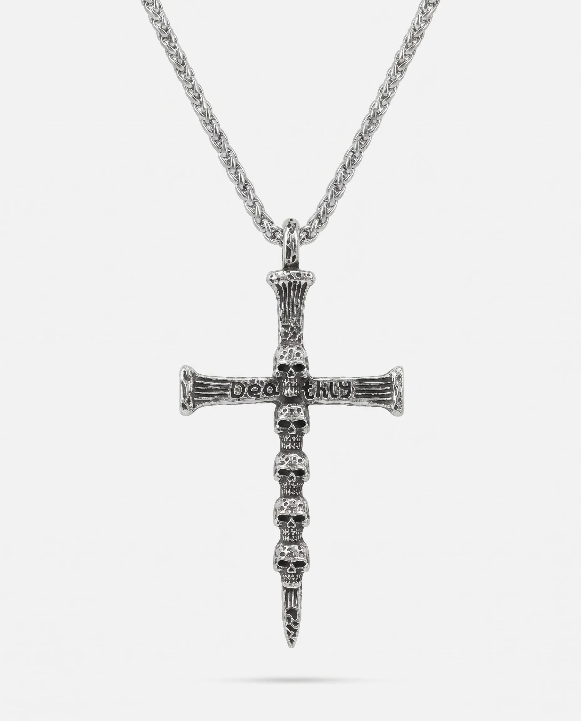 DEATHLY CROSS NECKLACE