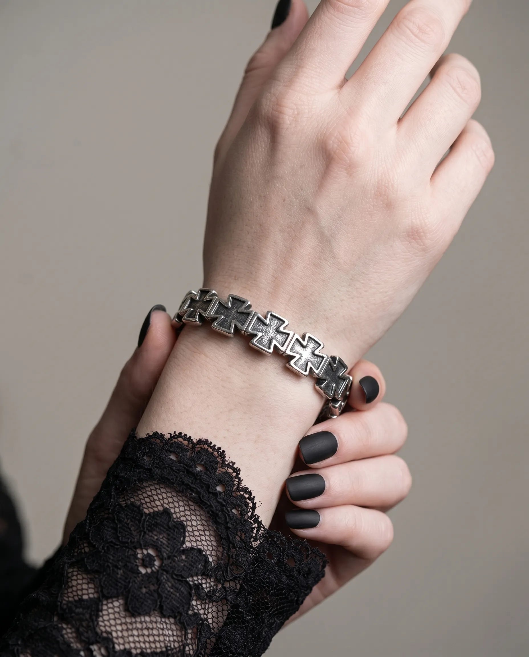 IRON CROSS CUFF BRACELET