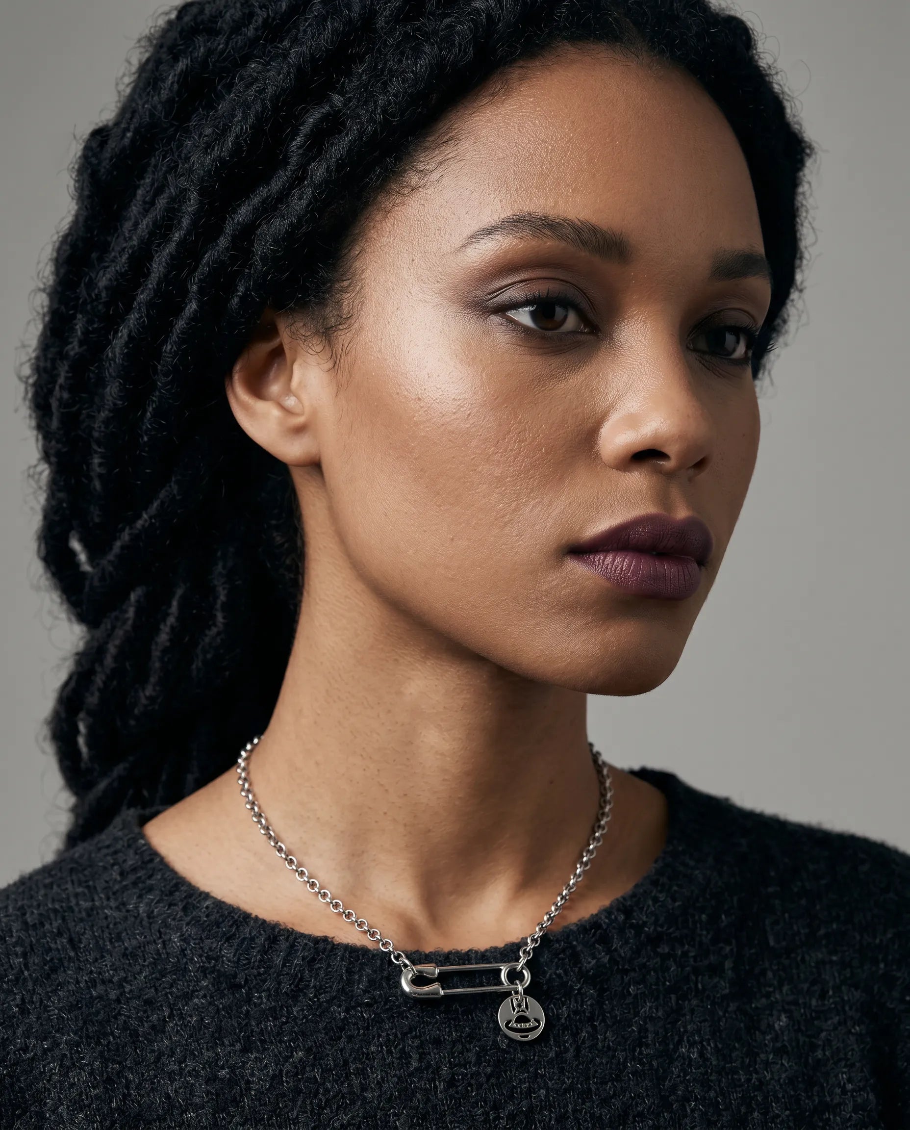 REBEL SAFETY PIN NECKLACE