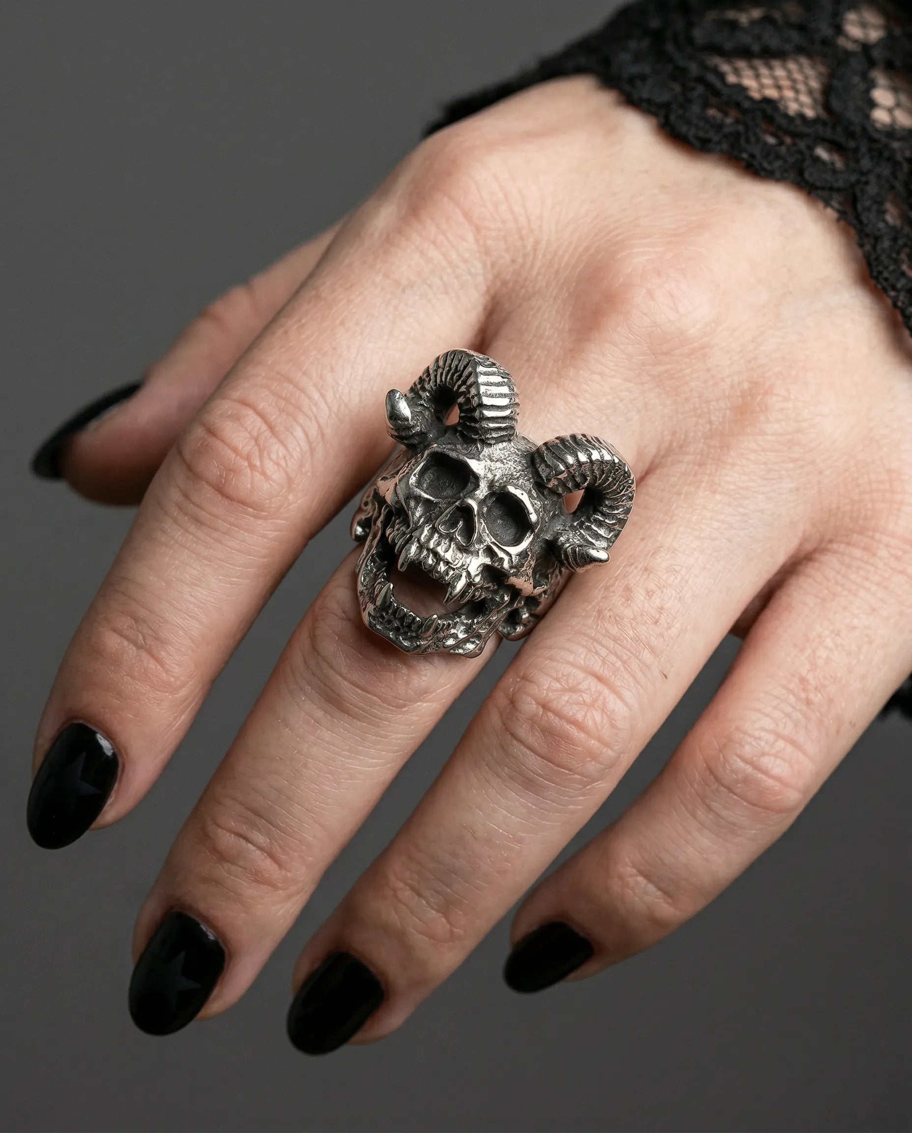 BAPHOMET SKULL RING